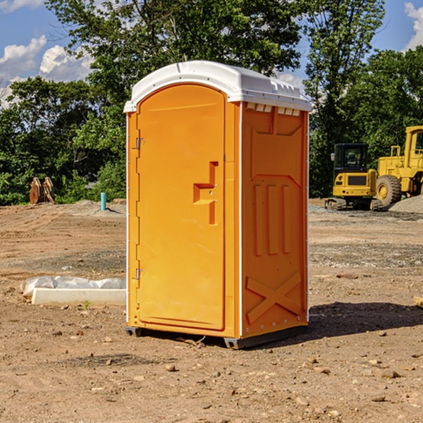 how often are the portable restrooms cleaned and serviced during a rental period in Oak Park Heights